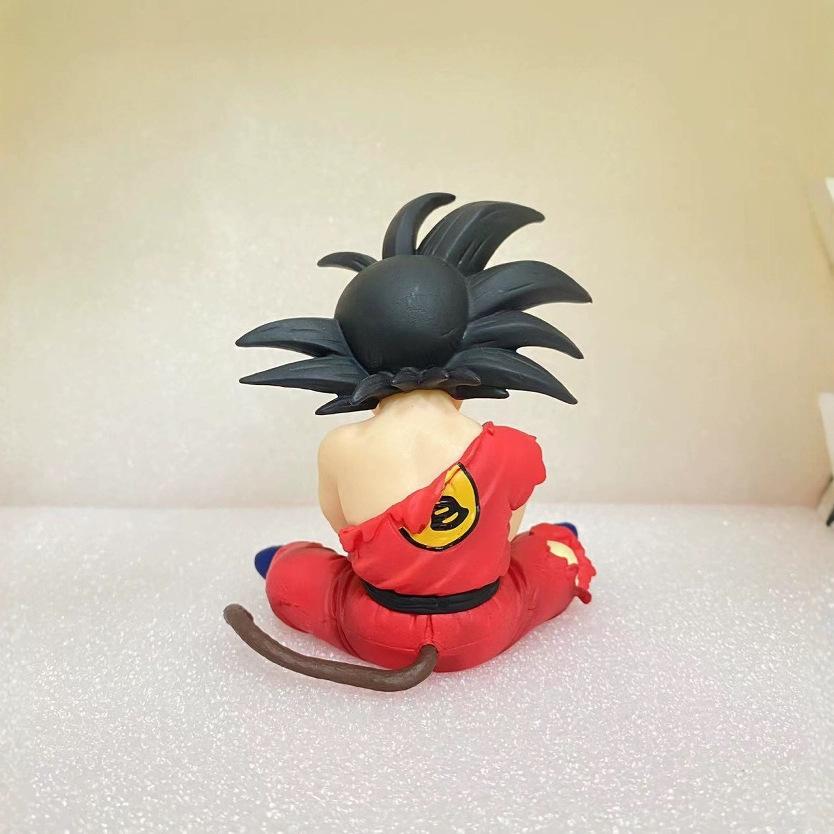 Anime Dragon Ball Z Super Saiyan Sitting Posture Injured Son Goku Model Action Figure PVC Toys Doll Car Decoration Gifts
