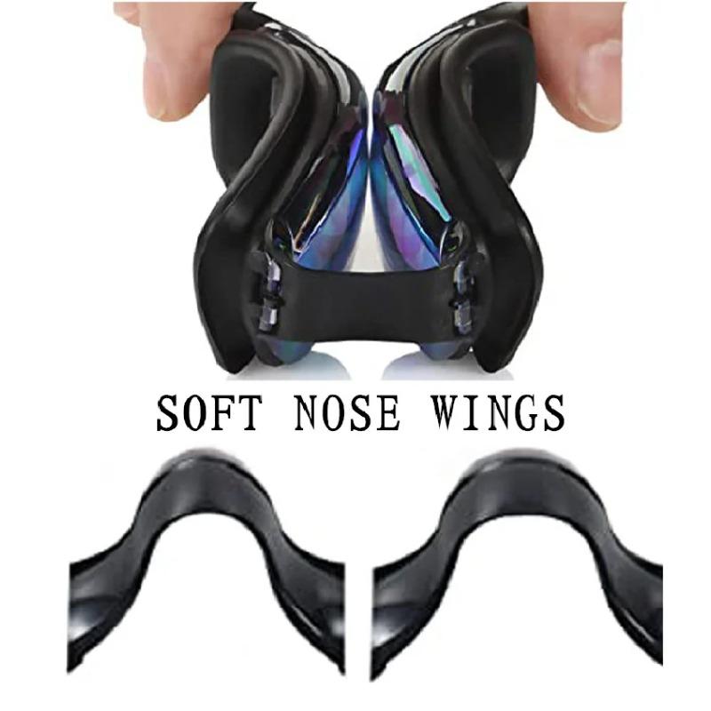 Professionelle Anti-Beschlag-Schwimmbrille für Erwachsene mit Ohrstöpseln Herren Damen Schwimmen Auslaufsicher Verstellbar UV-Schutz Brille