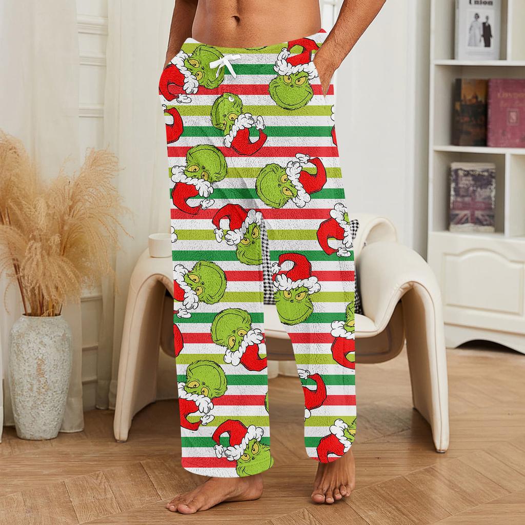 Herren Allover bedruckte Homewear-Hose Schlaf-Pyjamahose Lange Hose Pyjamahose