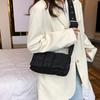 2025 New Ins Fashion Trend Internet Celebrity Solid Color Sponge Pillow Bag Nylon Shoulder Messenger Bag Space Cotton Bag