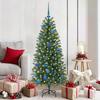 Christmas Ornament Set with 150 LEDs 61 pcs Blue Plastic