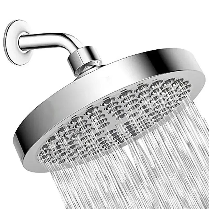 Round High Pressure Shower Head Angle Bathroom Adjustable Shower Head Luxury Chrome Bathroom Rain Shower Head Black/silver