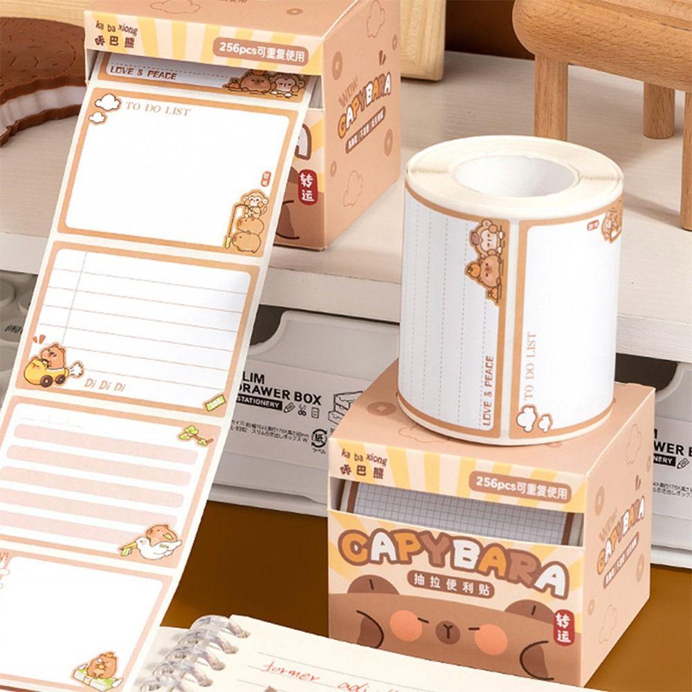 256 PCS/Set DIY Memo Pad Pull-out Design Labels Stickers Sticky Note  School Office Supplies