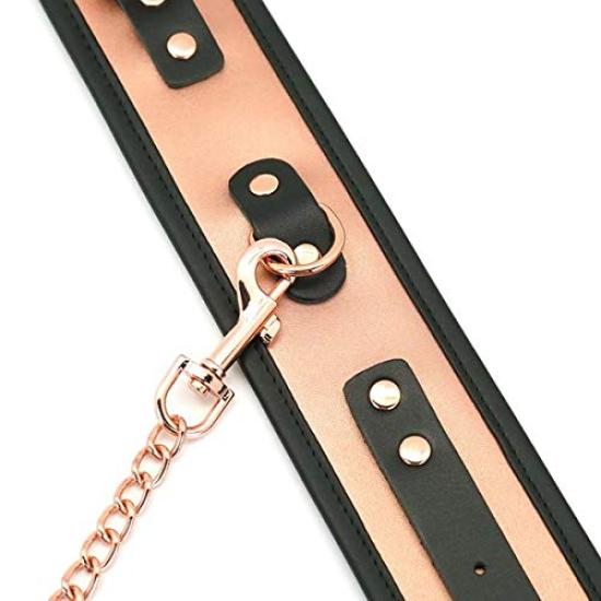Liebe Seele Ankle Cuffs Cosplay SM Goods Rose Gold Leather Soft Bondage