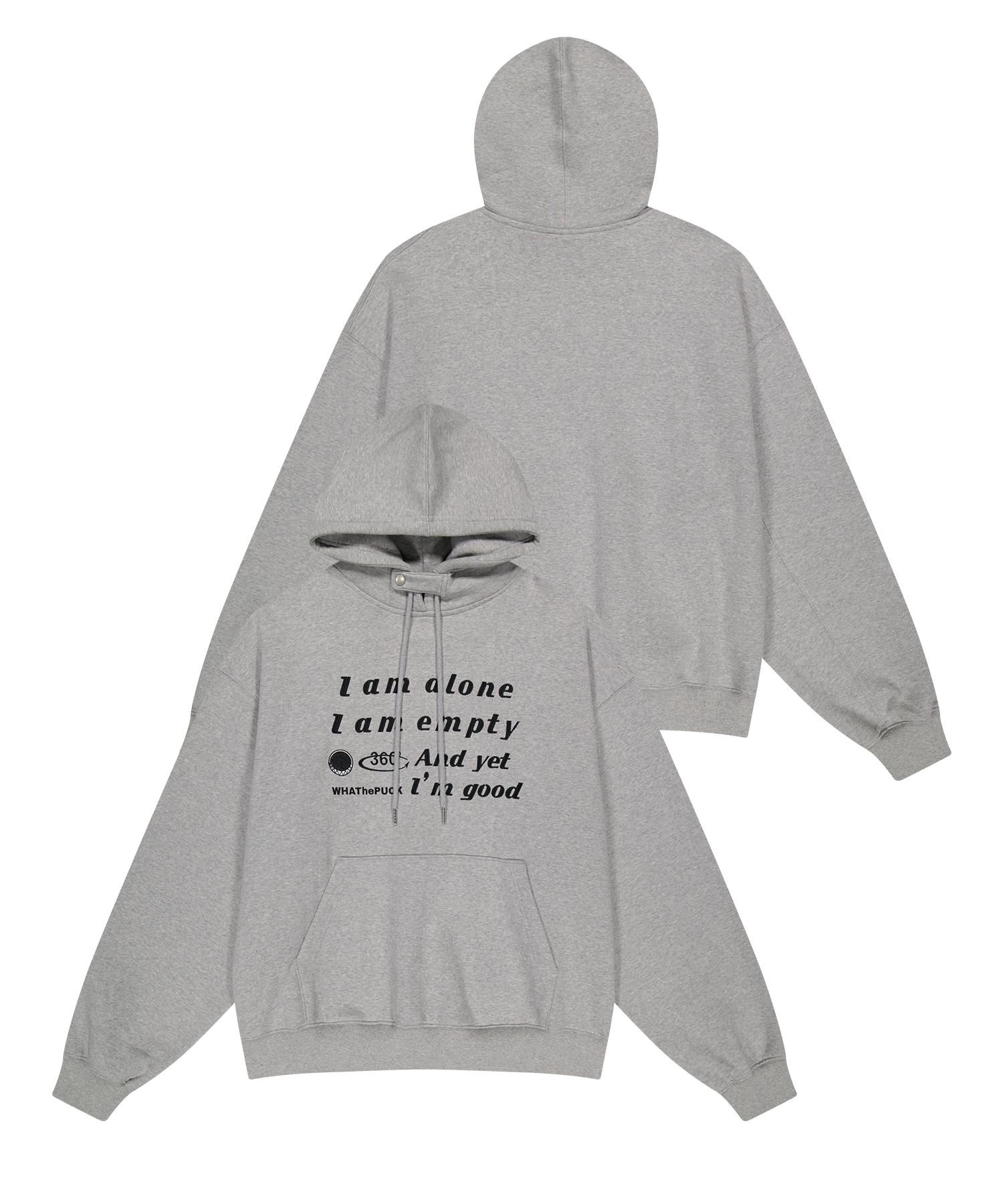 What The Fuck Alone Hoodie Melange Grey L Size