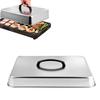 Stainless Steel Cheese Melting Dome Heat Resistant Rectangular Basting Cover  Grill Accessories