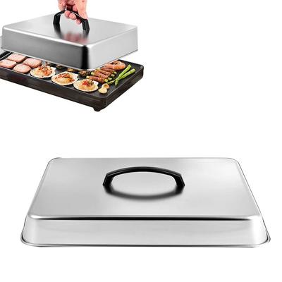 Stal nierdzewna Kopuła do topienia sera S/M/L/XL Prostokątna pokrywa do polewania Potrawy Teppanyaki