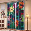 Floral Blackout Curtains: Printed Fabric Curtains for Bedroom & Balcony, Heat Insulation & Sunshade