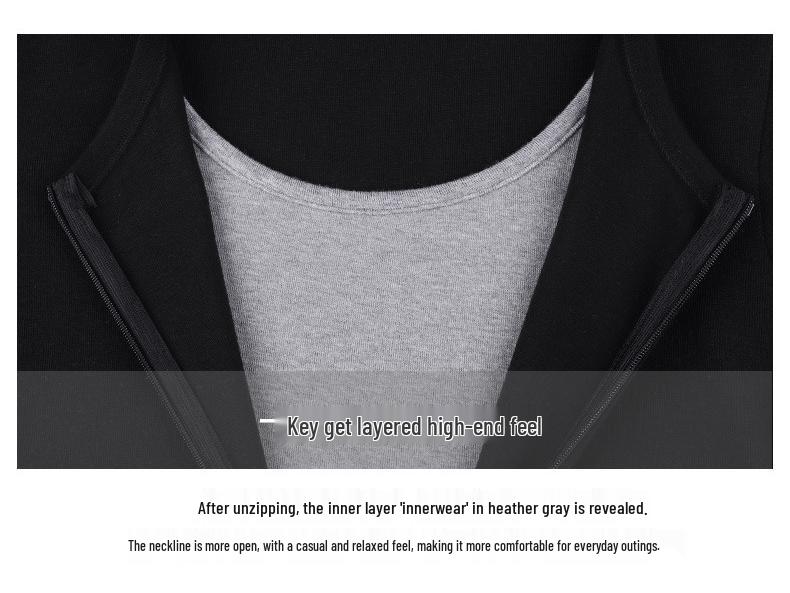 Women's Half-Zip Two-Piece Design Long-Sleeve T-Shirt – Autumn 2025 Collection, Soft & Slim Fit