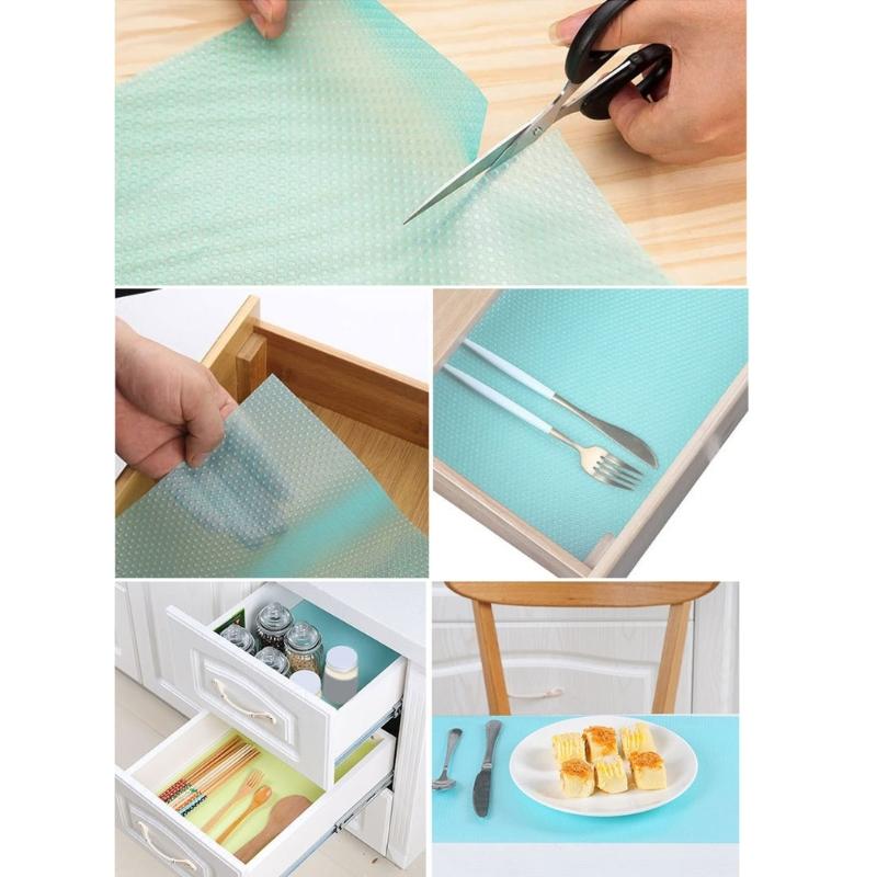 4pcs Refrigerator Mats Waterproof Non-Slip EVA Refrigerator Liner Pads Drawers