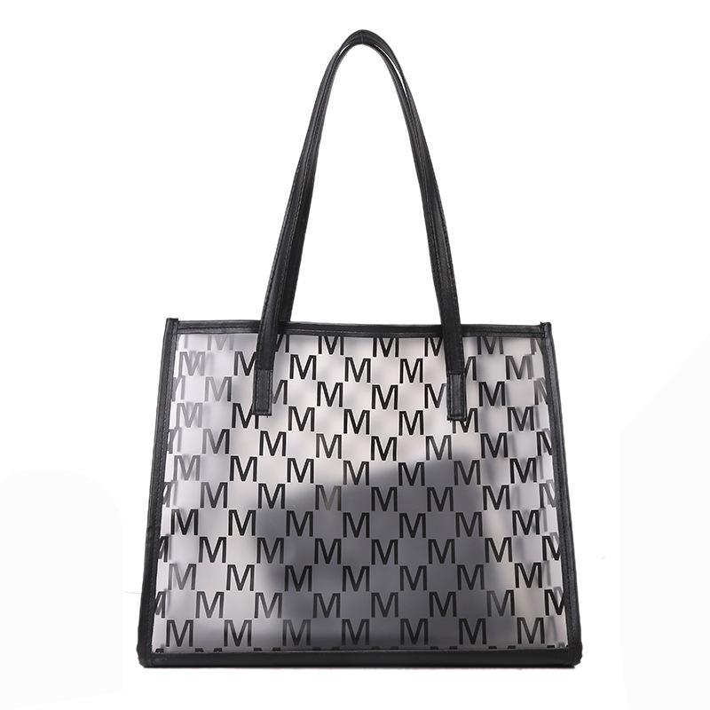 

Trendy new PU small bag, fashionable foreign-style portable shoulder bag, large-capacity simple going out storage shopping bag чёрный