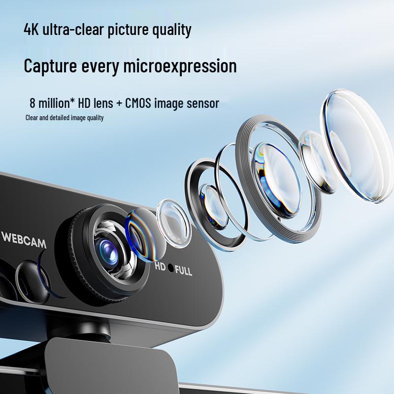 HD 1080P/2K USB Camera for Desktop & Laptop - Live Streaming & Online Classes, Driver-Free