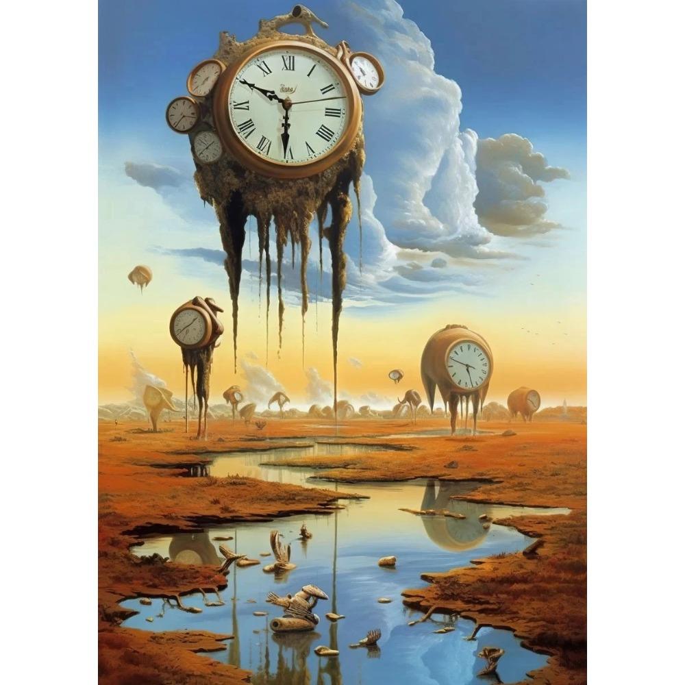 Surrealism Salvador Dali Artworks Surreal Temporal Paradox Poster Canvas Painting Wall Art Prints Picture for Room Home Decor