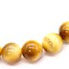 [Ishiki] 4A Natural Stone Golden Tiger Eye Prayer Bead Necklace 12mm - A power stone that attracts wealth and career success! [n168]