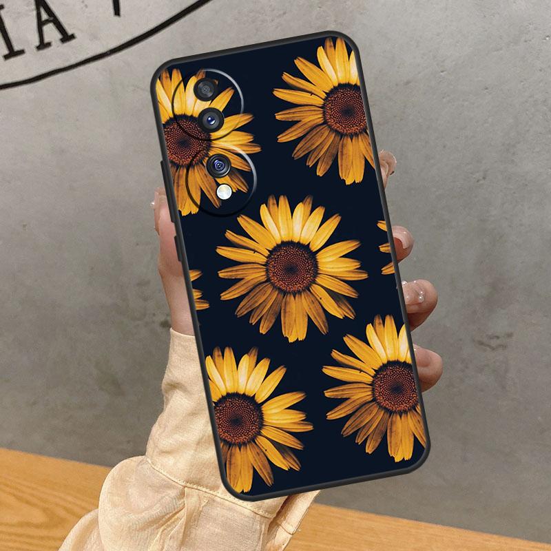 Beauty Yellow Sunflower Case For Honor Magic 7 Lite 5 6 8 Pro 200 400 50 70 90 Win RT X8c X8b X9a X9b X9c X9d Cover