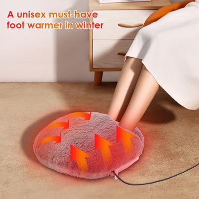 Calentador Eléctrico USB Calentador de Pies Almohadilla Calefactora para Pies Cubre Pies Cálido Lavable Calentador de Pies para Hogar Dormitorio Oficina