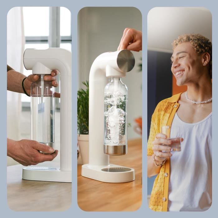 BRITA kolsyremaskin - SodaONE Vit - 1 flaska 1L och 1 CO2-cylinder ingår