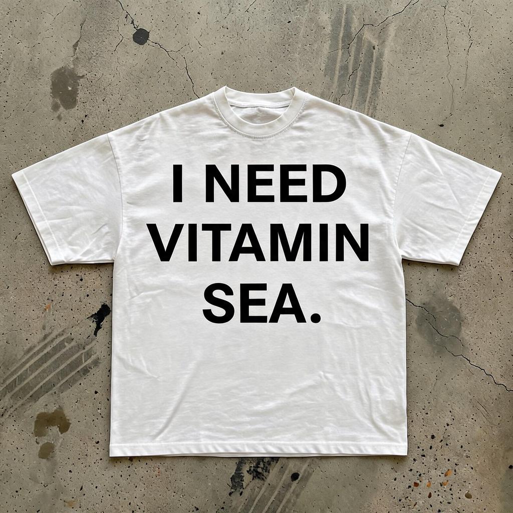 I Need Vitamin Sea T-Shirt | Beach Quote Tee, Summer Coastal Shirt