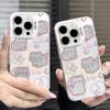 Silver Gradient Cat Phone Case for Apple 11-16 Series, Anime Design, Anti-fall Protection