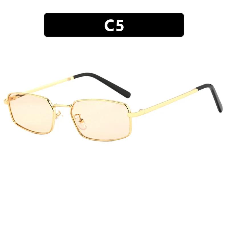 JYL Small Rectangle Sunglasses Unisex Vintage Metal Driving Luxury / 9550