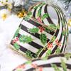 Ribbon Wire Crimping Ribbon Wire Linen Ribbon Decoration Colorful Snowflake Plaid Christmas Material DIY Handmade 10/25Yards