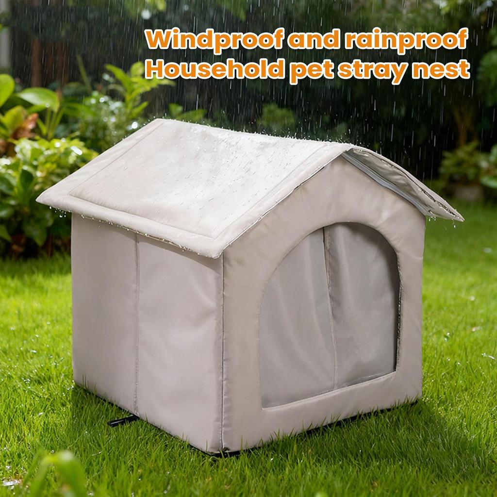 Outdoor Cat House Weatherproof Warm Weatherproof With Screen Outdoor Cat Shelter Kitten Bed For Cold Weather Kitten Puppy Small