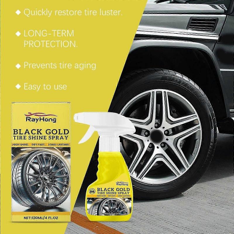 Car Wheel Shine Spray 120ml | Instant Tire Gloss & Protective Coating | Easy To Use, Durable UV & Dirt Resistance for All Vehicle Models