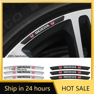 2025 Hot 4Pcs Car Wheel Hub Aluminium Alloy Decoration Stickers For Honda Civci CRV Accord Mugen Prelude FIT City CRZ CRX Jazz D