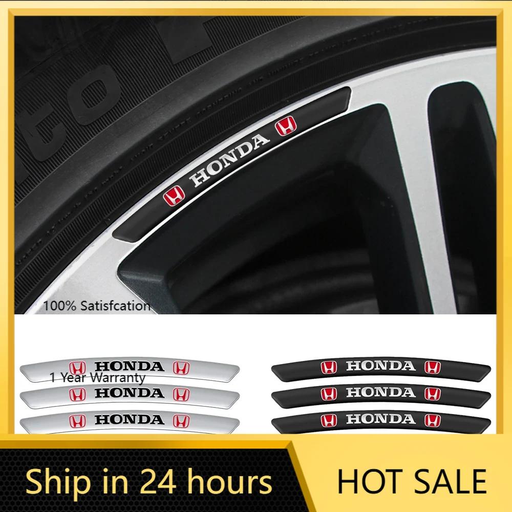 

2025 Hot 4Pcs Car Wheel Hub Aluminium Alloy Decoration Stickers For Honda Civci CRV Accord Mugen Prelude FIT City CRZ CRX Jazz D коричневый