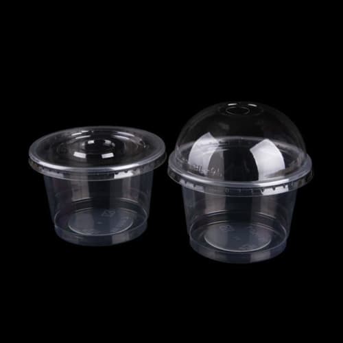 Healifty 25-Piece Disposable Pudding Cups, Plastic Salad Cups, Dessert Bowls with Lids, Clear Ice Cream Holders, Small Drink Containers for Parfaits,