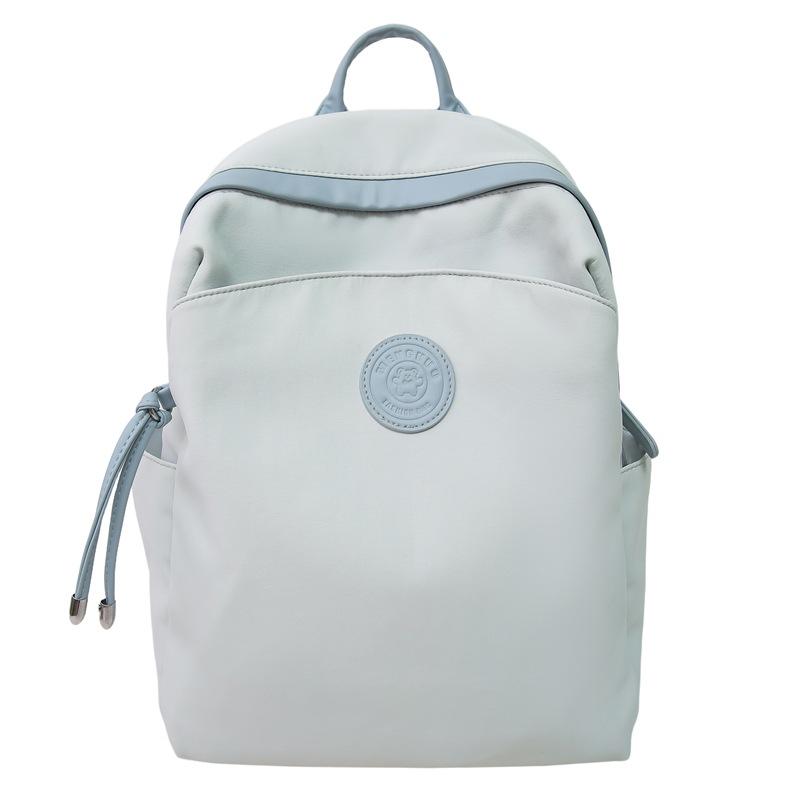 Large Capacity Lightweight Women's Backpack Student Solid Color Schoolbag