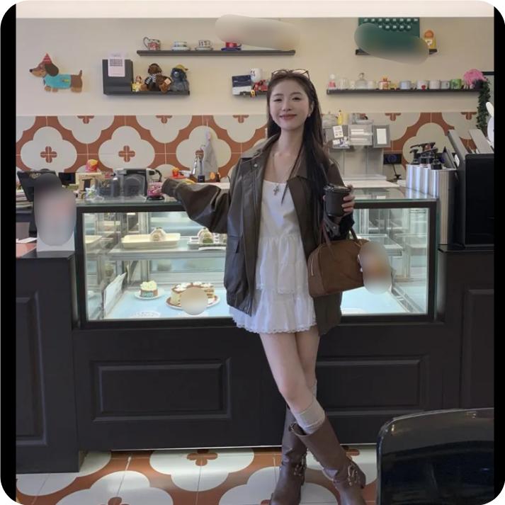 Mittellange Jacke Oberteil Retro Braun Revers PU Lederjacke Damen Herbst und Winter High-End Locker