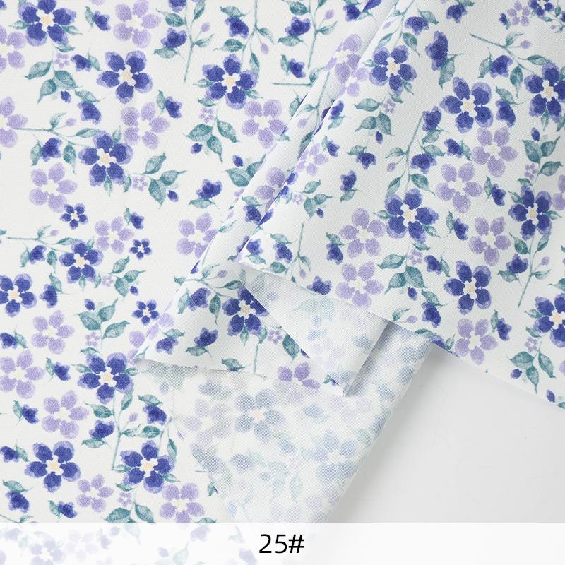 150x50cm/150x200cm Soft Floral Printed Chiffon Fabric For Summer Women's Dresses Children's Clothing Handmade DIY Fabric TJ7500