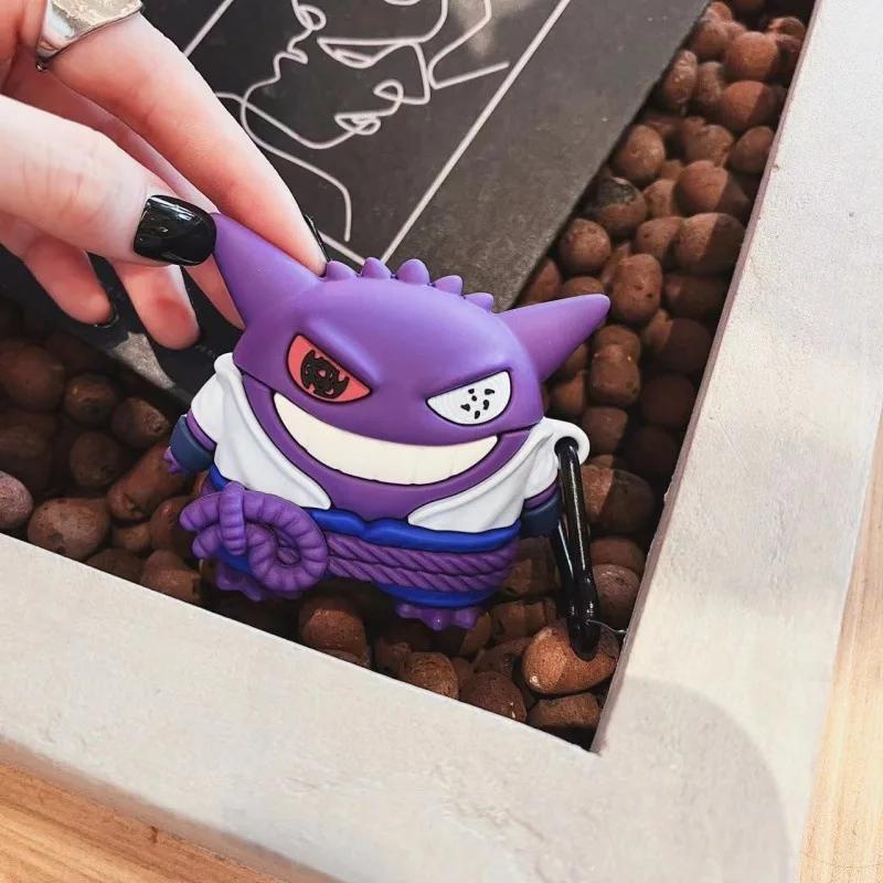For Airpods 4 3 2 1 Case 2024 Pokemon Purple Gengar Shockproof Earphone Anime Cover For Airpods Pro 2 Case For Kids Funda