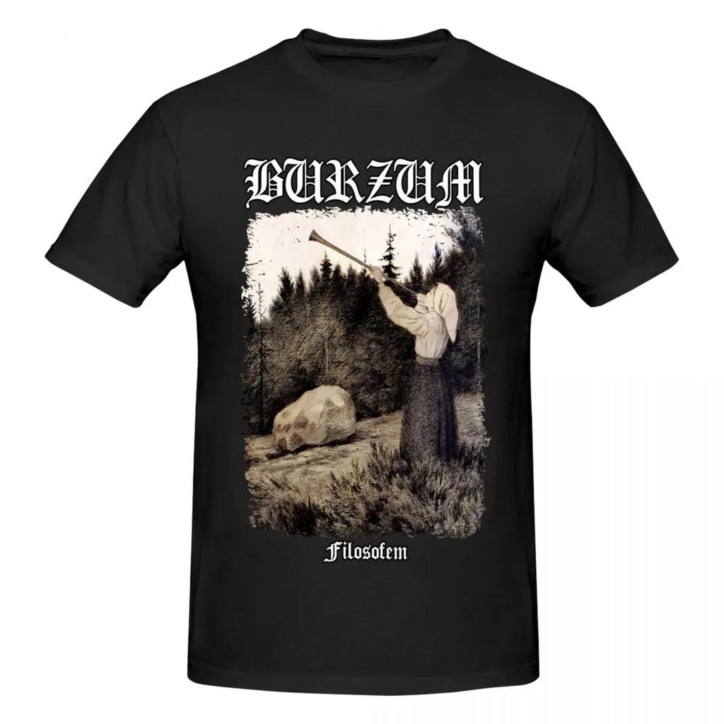 Burzum Unisex T Shirt Funny Tee Shirt Short Sleeve Round Collar T-Shirts 100% Cotton 4XL 5XL Clothing