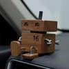 Wooden Shaking Man Dashboard Center Console Decoration Playful Auto Motion-Activated Funny Wood Air Freshener For Bedroom Decor