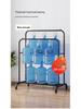 Adjustable Double Rod Clothes Drying and Storage Rack with Shoe Shelf