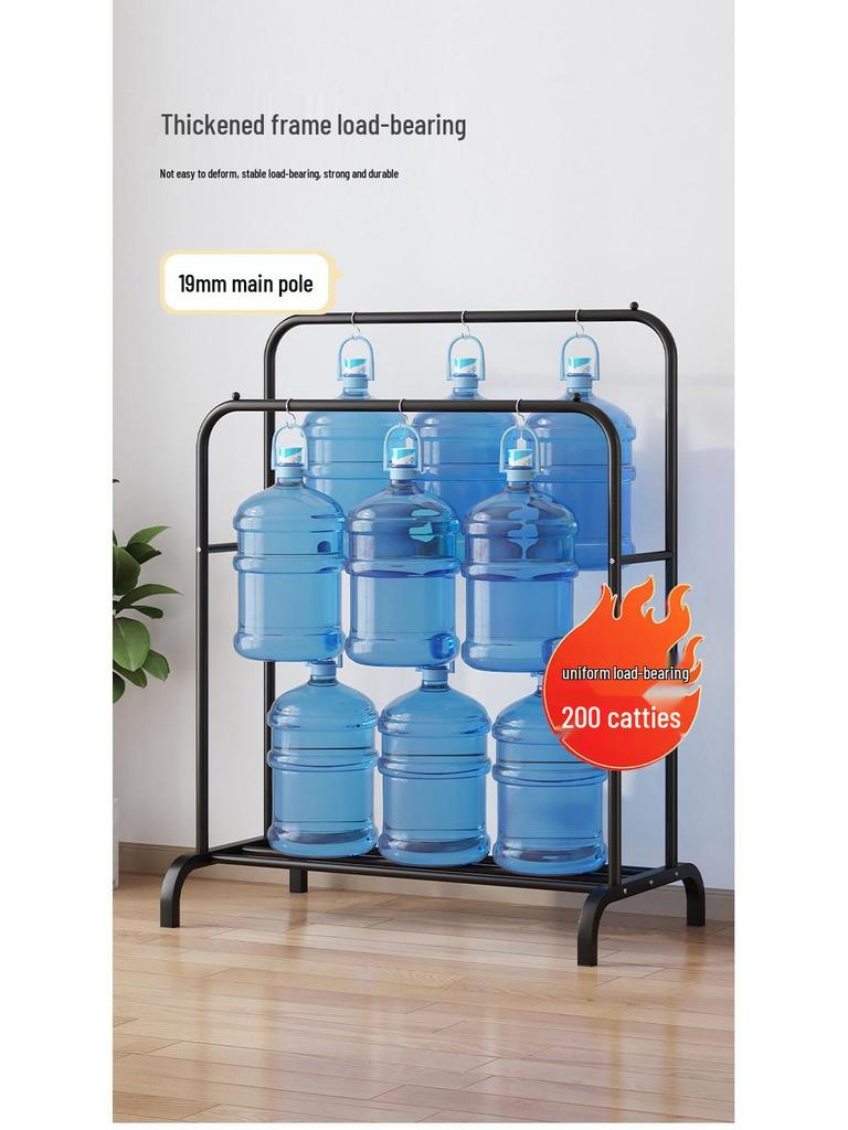 Adjustable Double Rod Clothes Drying and Storage Rack with Shoe Shelf