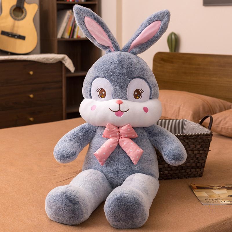 Cartoon Long-Eared Rabbit Doll Plush Toy Little White Rabbit Doll Girl Throw Pillow Children Soothing Rag Doll