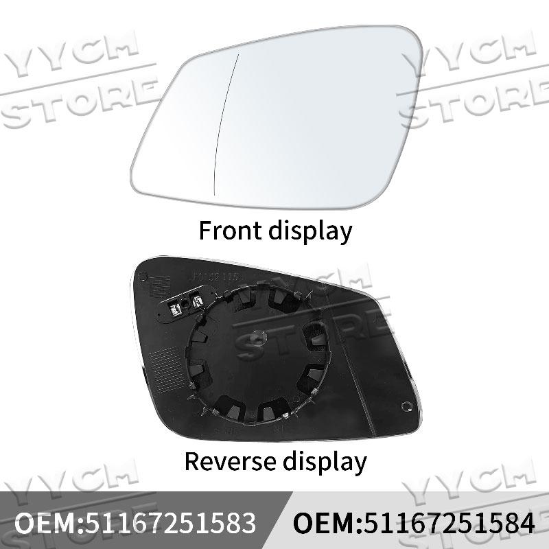 For F01 F02 F07 F10 F11 F18 E60 Car Side Rearview Mirror Glass Left Right Heated Wide Angle Mirror 51167251584 51167251583