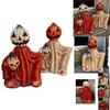 Modern Minimalistischer Harz Kürbiskopf Zauberumhang Heimdeko Perfekt für Halloween-Feiern und Partys