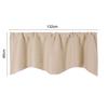 Solid Color Through Rod Short Curtain Home Room Balcony Kitchen Window Valance
