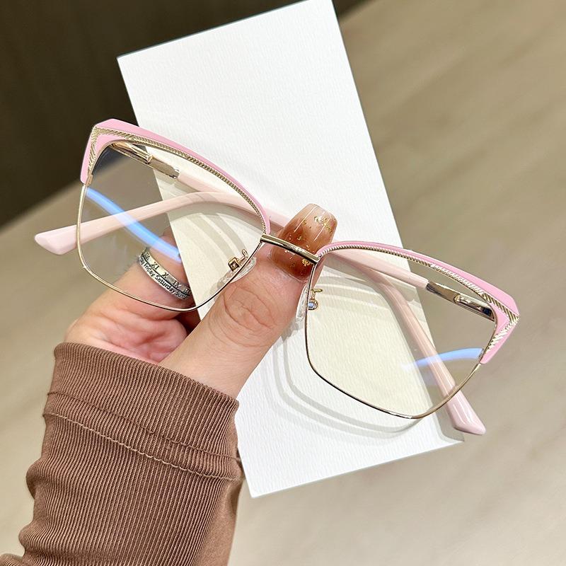 New Fashion Metal Eyeglass Frames Anti Blue Light Glasses Lightweight Comfortable Computer Goggles for Men Women Whosale