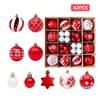  42pcs Delicate Holiday Sphere Baubles Set for Christmas Tree Hanging Decoration