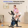 Exercise Bike QK116C, 6KG Flywheel, Adjustable Seat & Handlebar, LCD Monitor, Black-Red, 120KG Max Load Cycling Bikes For Home