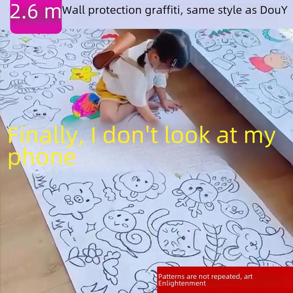 Jumbo-Malbuch mit Graffiti-Schriftrollen für Kinder für große Kreationen