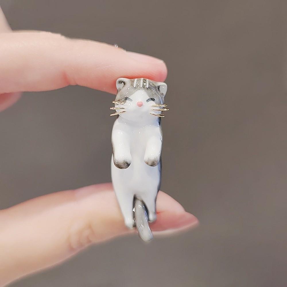 Cat Cat Brooches Luxury Button Fashion Lapel Pin  Bag Clothing Accessories