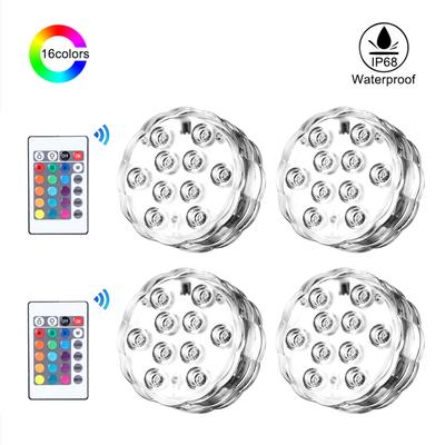 Tauch-LED-Leuchten RGB Wasserdicht IP65 Unterwasserlampen mit Fernbedienung
