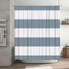 Modern Striped Shower Curtain Blue White Bath Decor for Home Bathroom Water-Resistant Fabric Easy Hanging Rod Set Included (Whit
