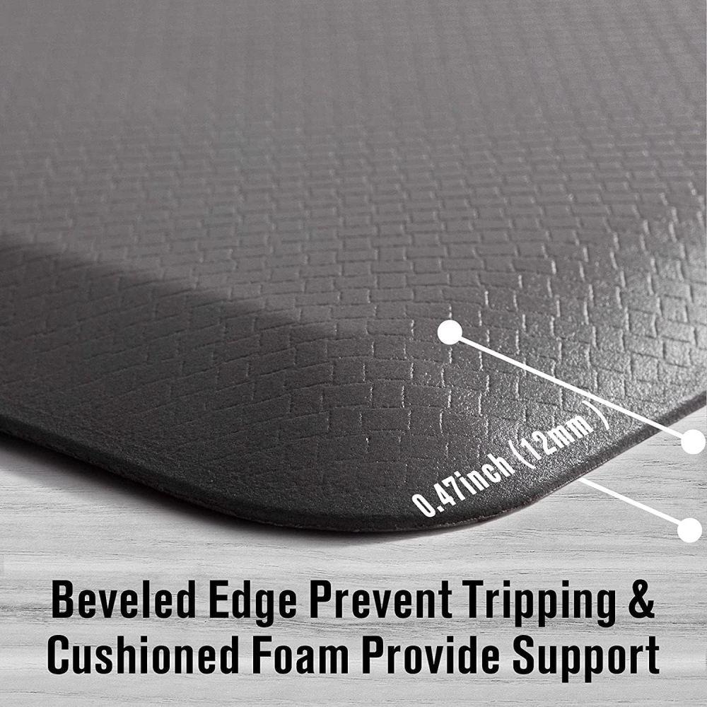 New Anti-Fatigue Standing Mat, Kitchen Mat with PVC Waterproofing, Non-Slip Kitchen Rug for Standing Desk, Kitchen, Office
